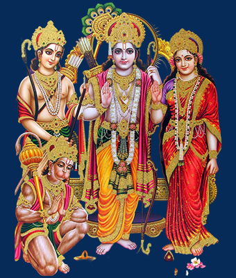 Sri Ramar, Seetha, Lakshmanar, and Anjaneyar